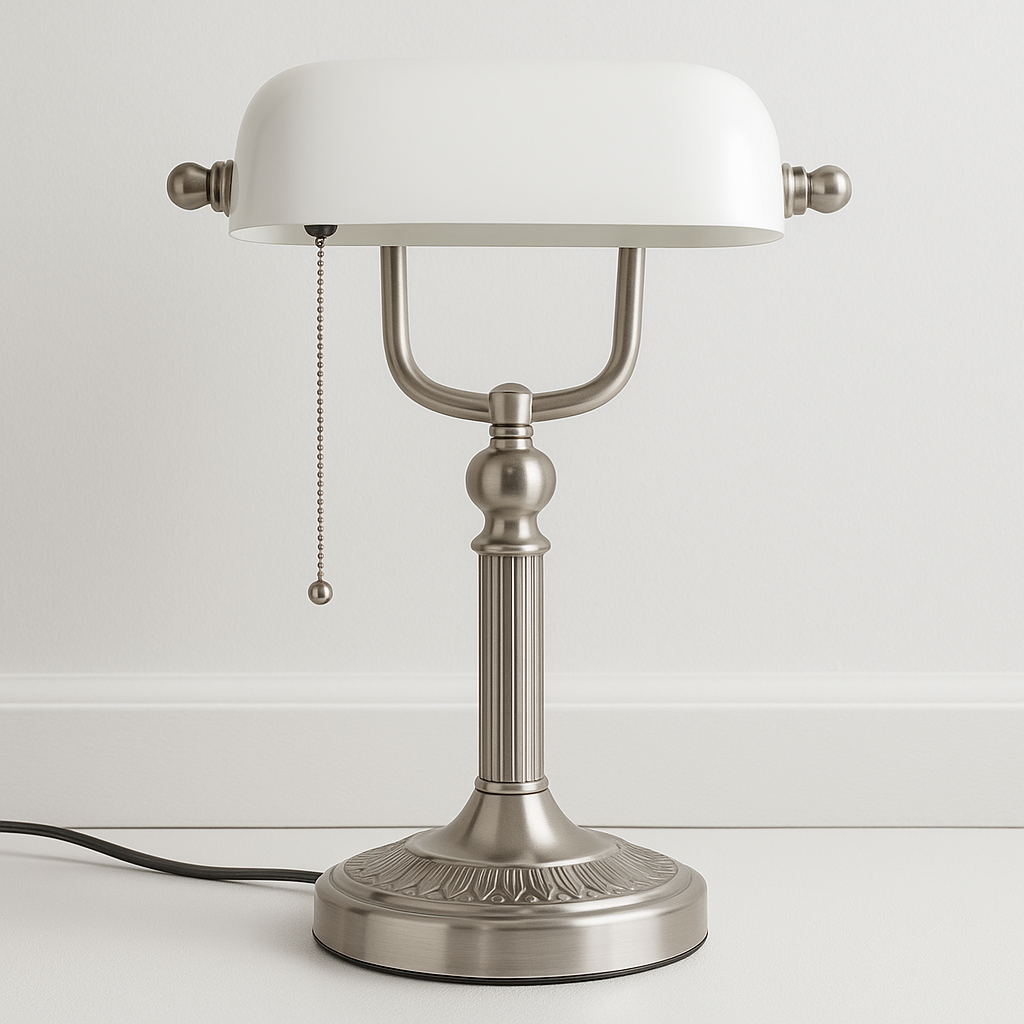 Luminária de Mesa Abajur Moderna Clássica Metal Vidro Hari - ABAZZUR™