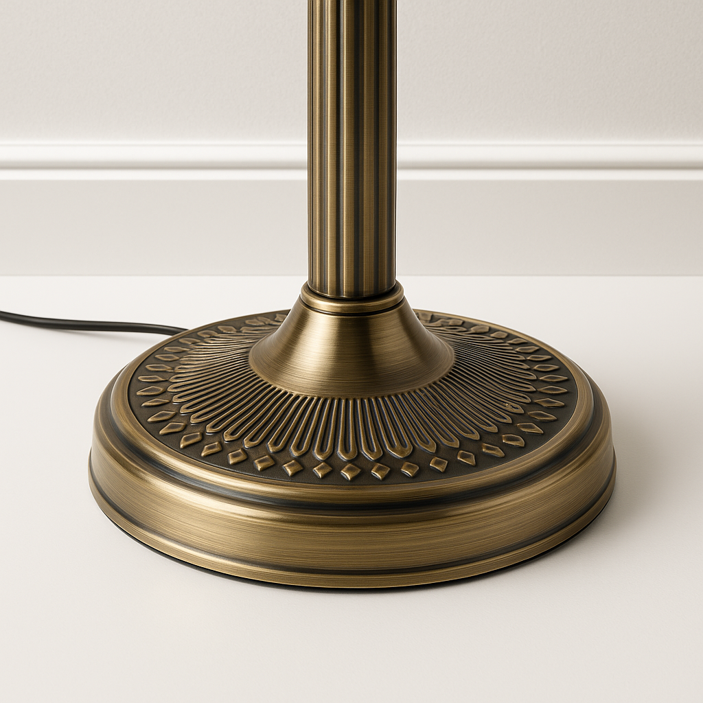 Luminária de Mesa Abajur Moderna Clássica Metal Vidro Hari - ABAZZUR™