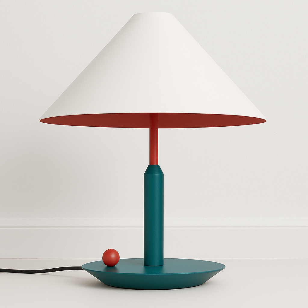 Luminária de Mesa Abajur Moderna Escandinavo Cone Metal Cylin - ABAZZUR™