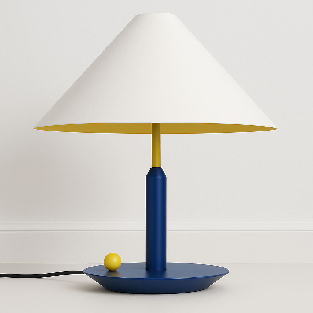 Luminária de Mesa Abajur Moderna Escandinavo Cone Metal Cylin - ABAZZUR™