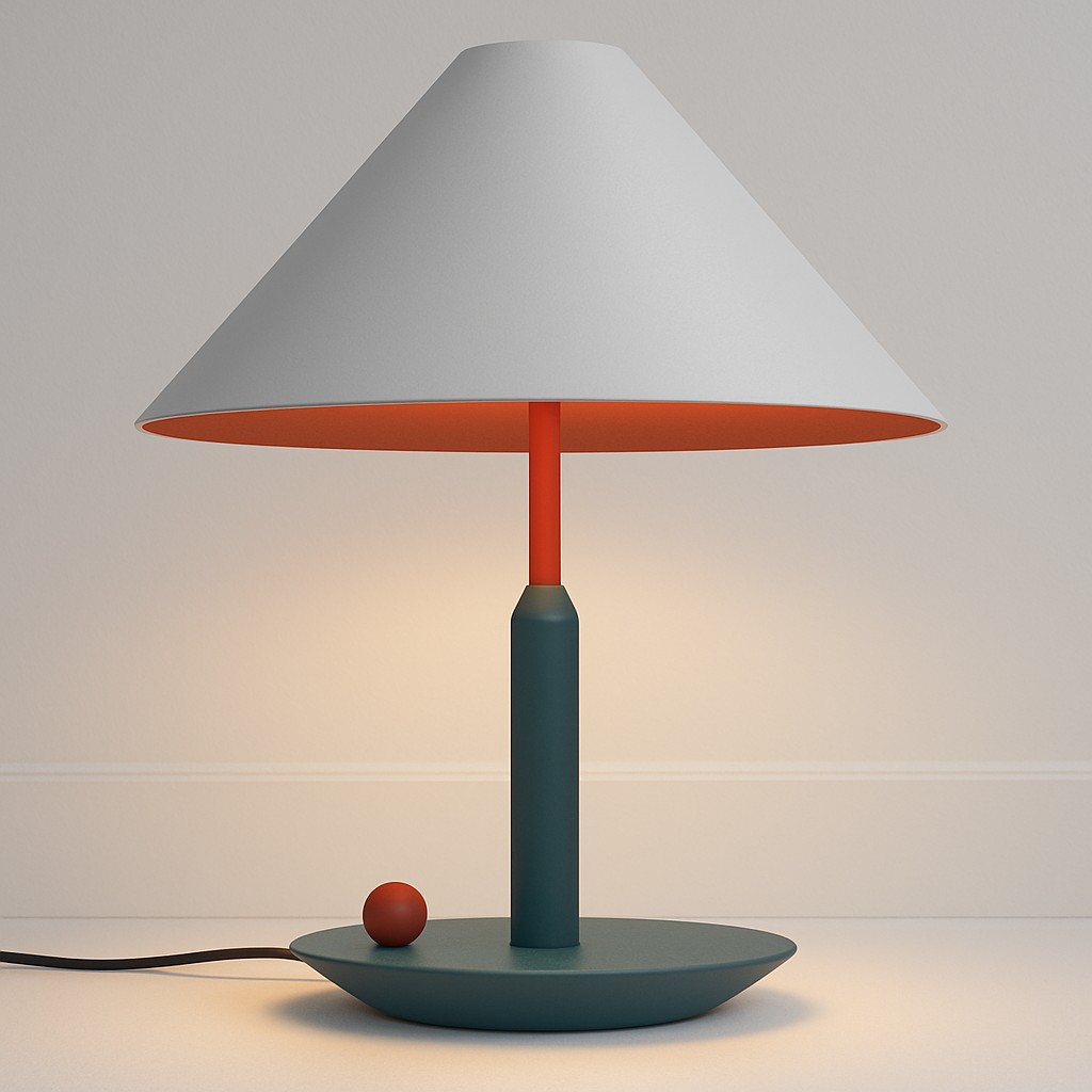 Luminária de Mesa Abajur Moderna Escandinavo Cone Metal Cylin - ABAZZUR™