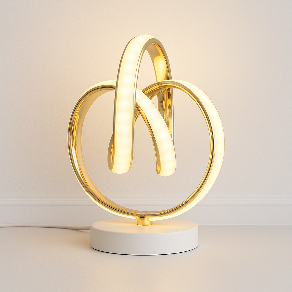 Luminária de Mesa Abajur Moderna LED Metal Spiral - ABAZZUR™