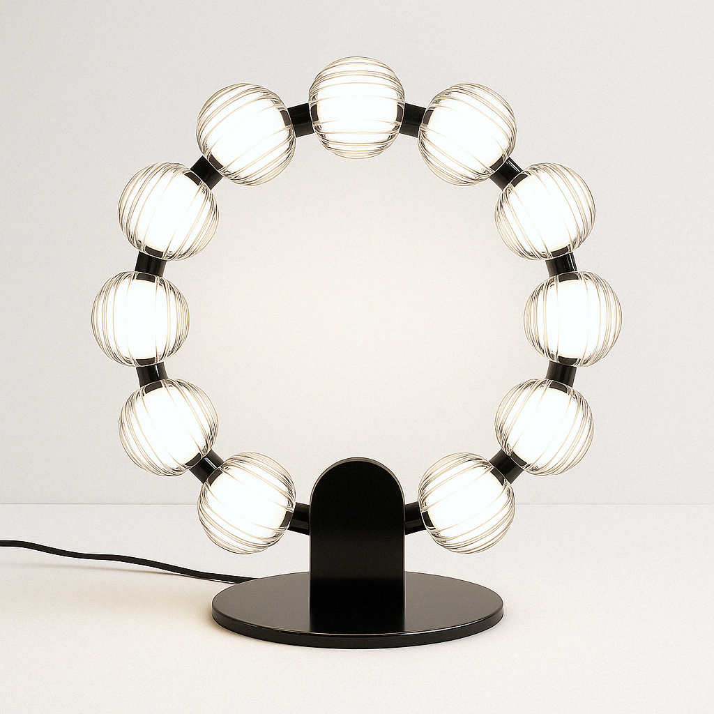 Luminária de Mesa Abajur Moderna LED Vidro Ferris Wheel - ABAZZUR™