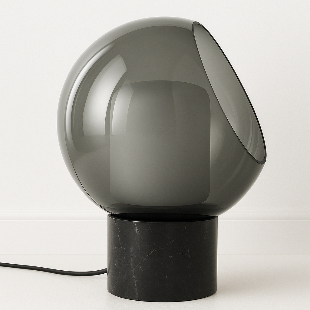 Luminária de Mesa Abajur Moderna LED Vidro Orb - ABAZZUR™