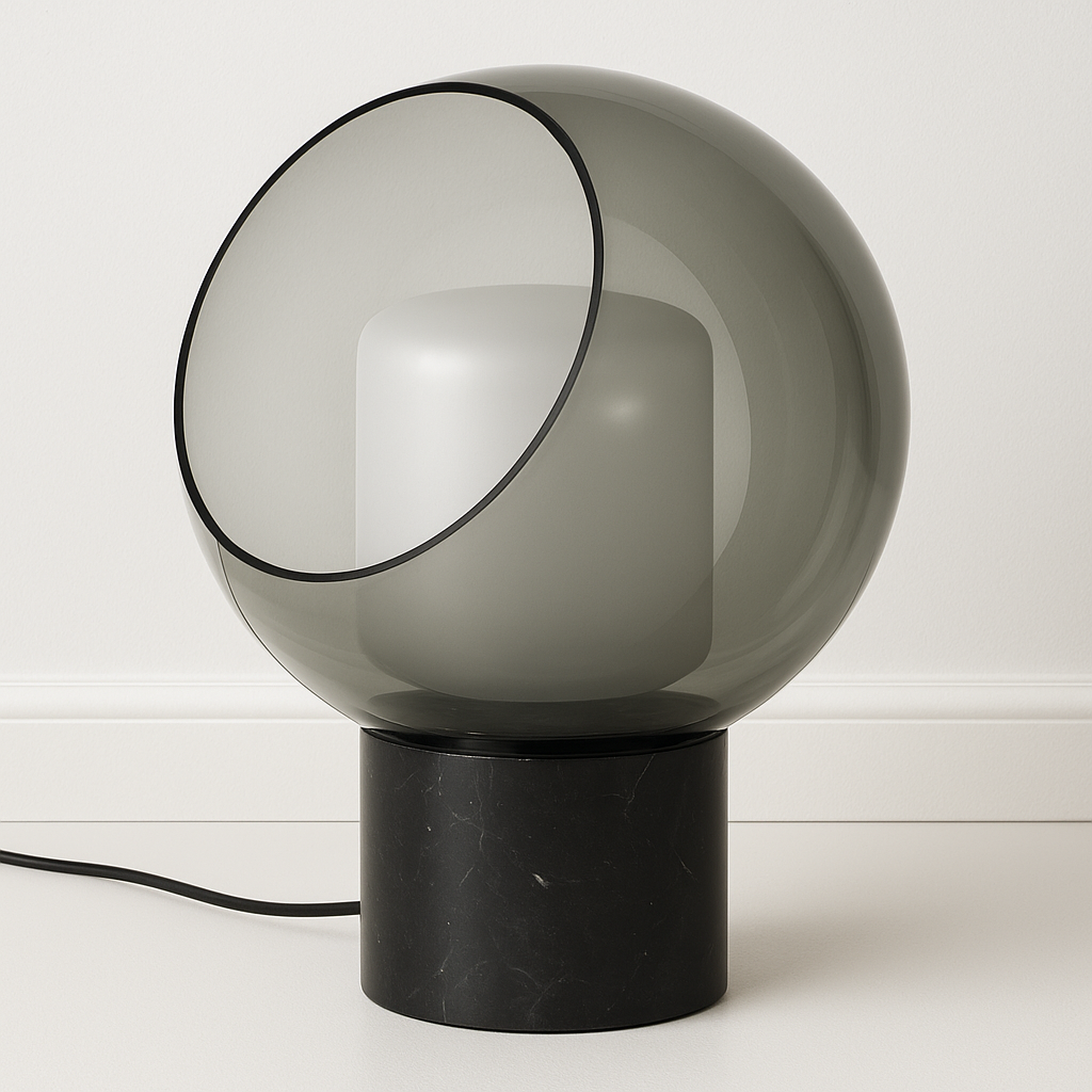 Luminária de Mesa Abajur Moderna LED Vidro Orb - ABAZZUR™