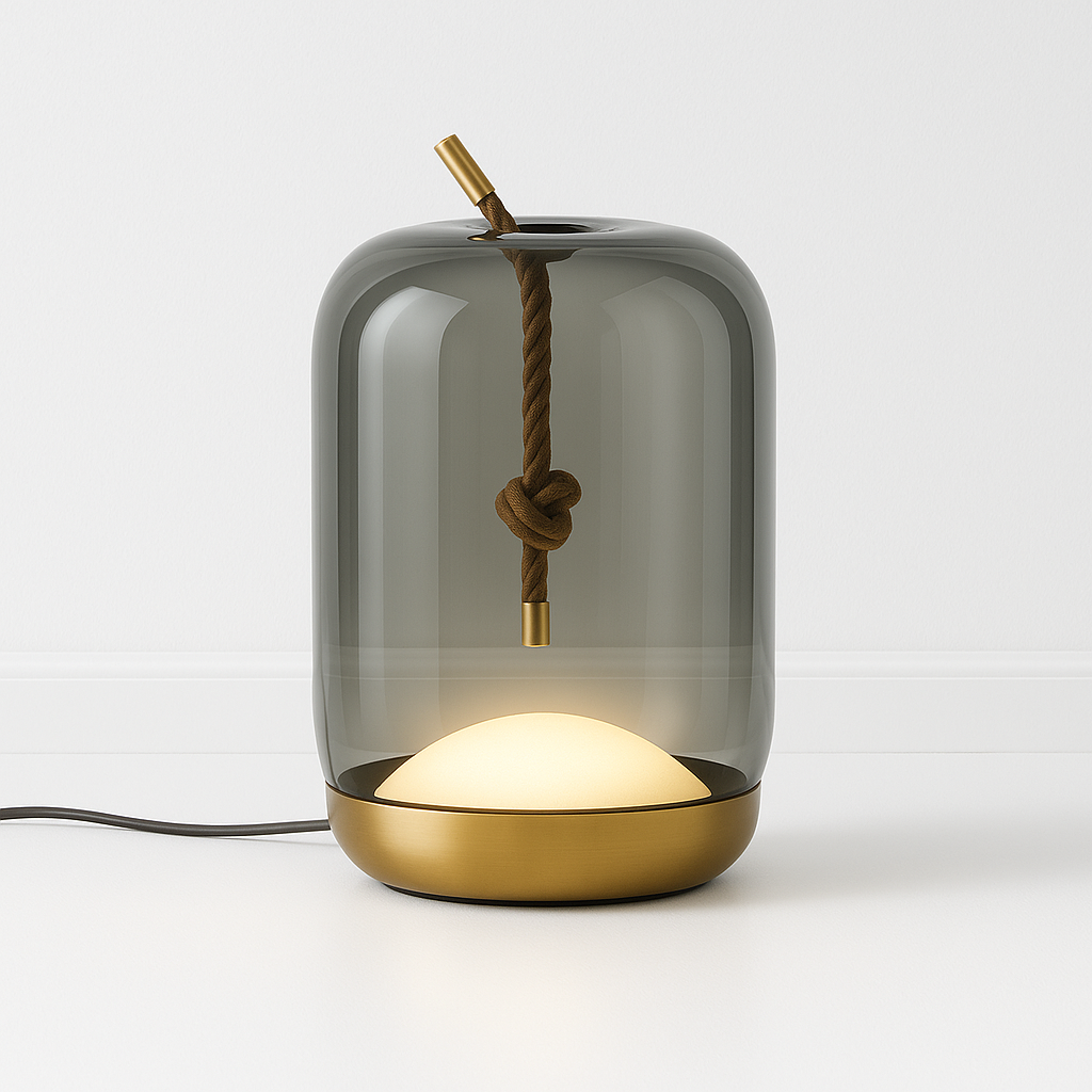 Luminária de Mesa Abajur Moderna LED Vidro Voscalle - ABAZZUR™
