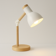 Luminária de Mesa Abajur Moderna Leitura Articulada Metal Madeira Kirlia - ABAZZUR™