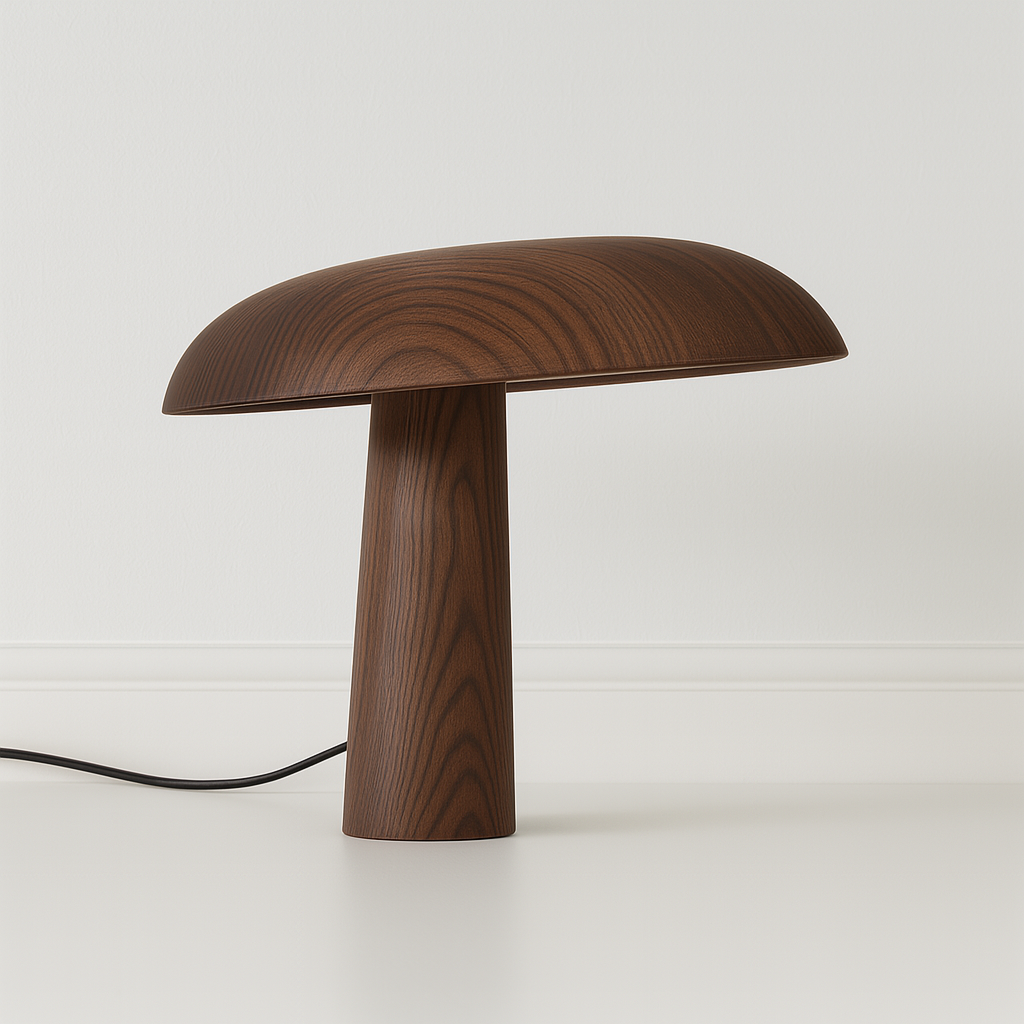 Luminária de Mesa Abajur Moderna Madeira Acrílico Quency - ABAZZUR™