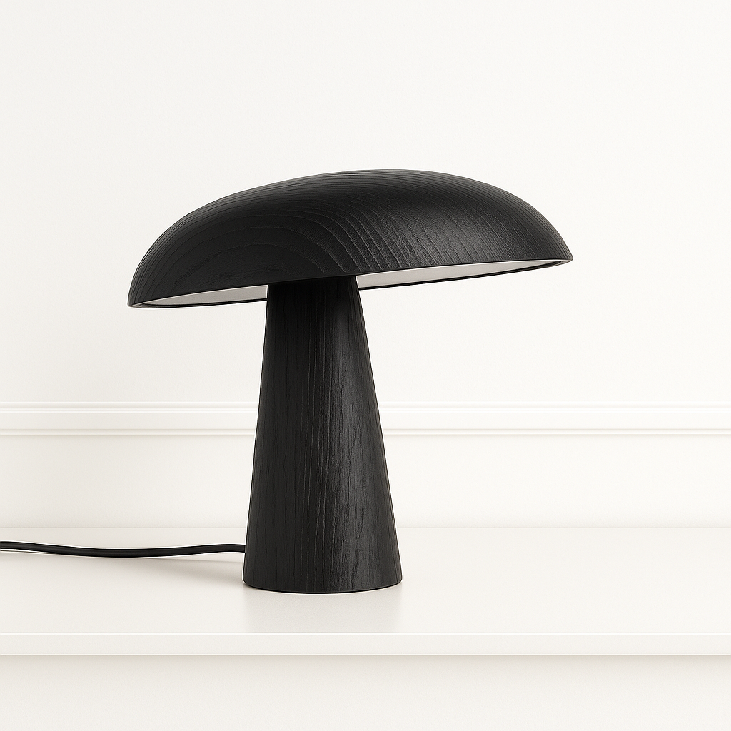 Luminária de Mesa Abajur Moderna Madeira Acrílico Quency - ABAZZUR™