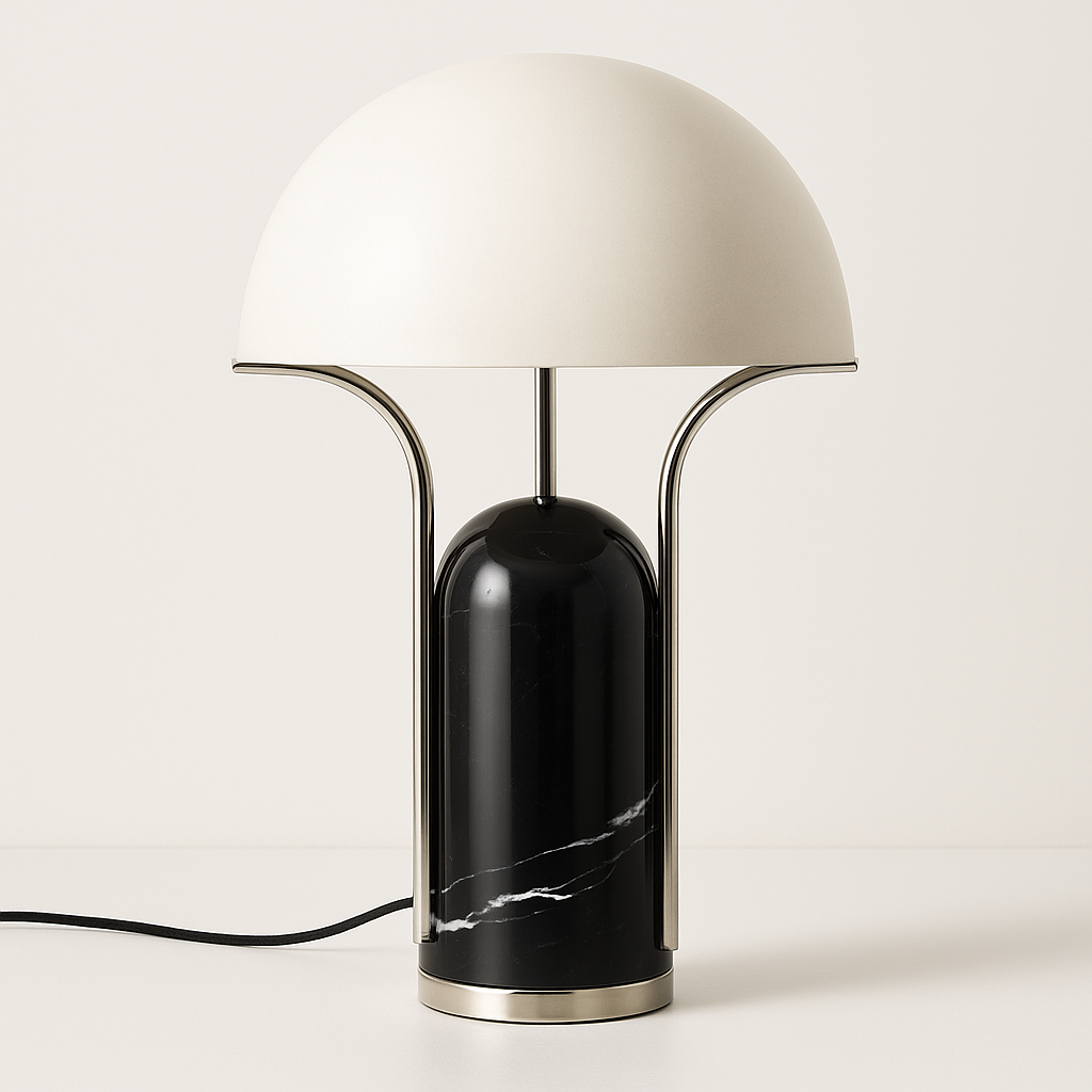 Luminária de Mesa Abajur Moderna Mármore Metal Koll - ABAZZUR™
