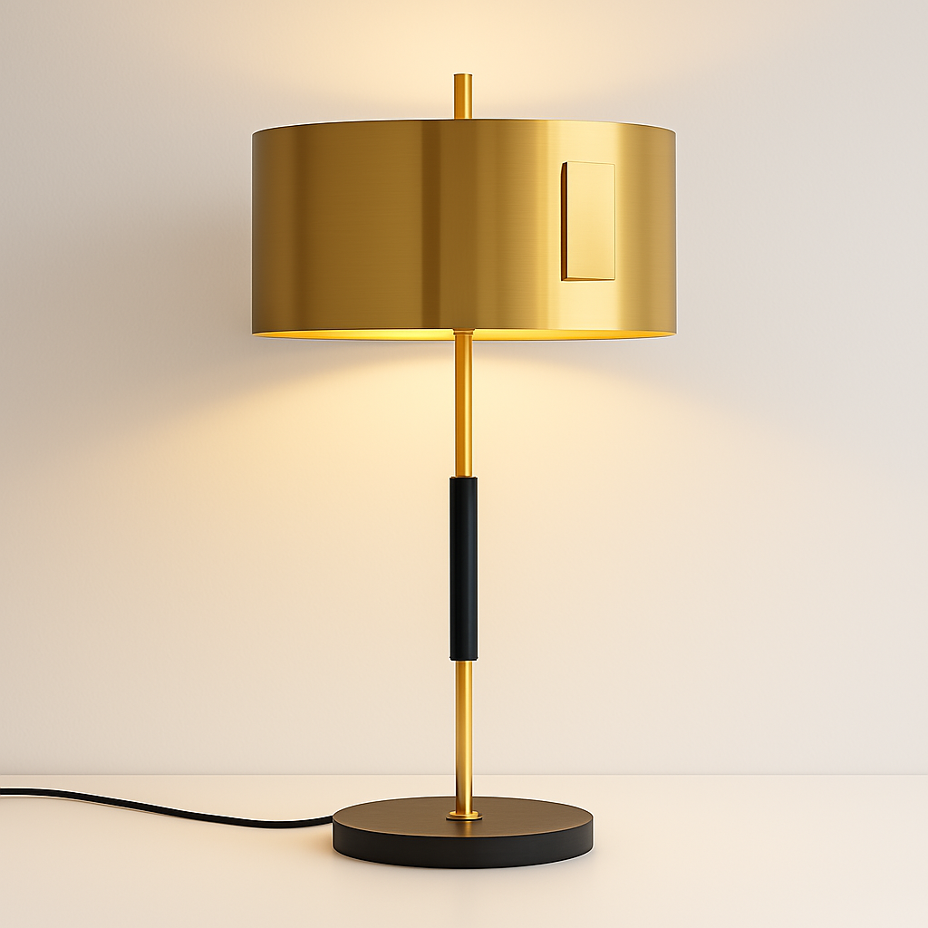 Luminária de Mesa Abajur Moderna Metal Gold Vegas - ABAZZUR™