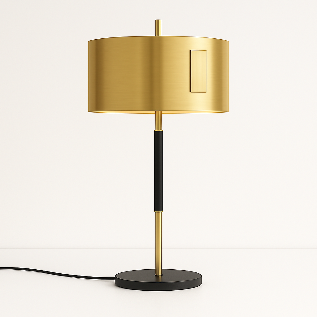 Luminária de Mesa Abajur Moderna Metal Gold Vegas - ABAZZUR™