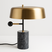 Luminária de Mesa Abajur Moderna Metal Mármore Docce - ABAZZUR™