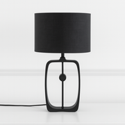 Luminária de Mesa Abajur Moderna Metal Tecido Hilae - ABAZZUR™
