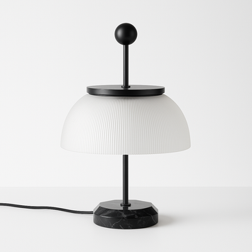 Luminária de Mesa Abajur Moderna Metal Vidro Bayon - ABAZZUR™