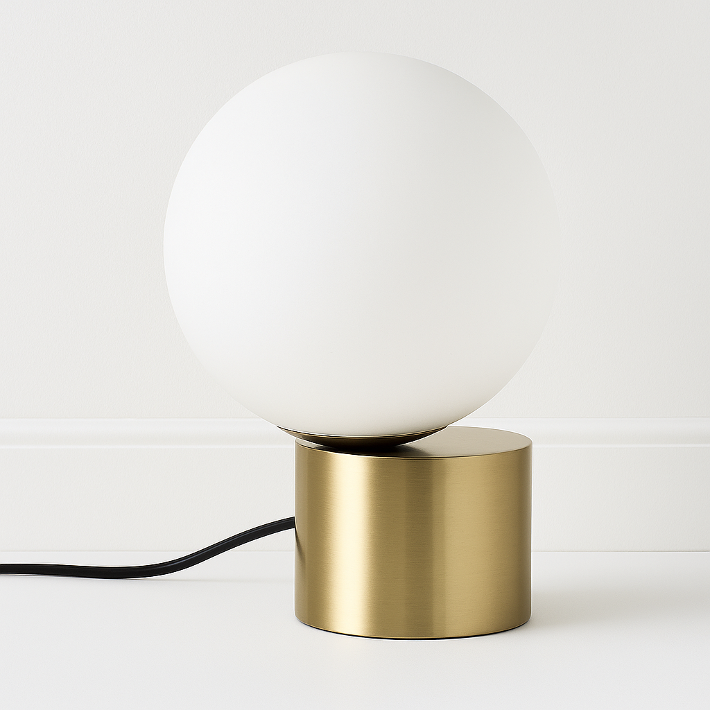Luminária de Mesa Abajur Moderna Metal Vidro Diall Lumi - ABAZZUR™