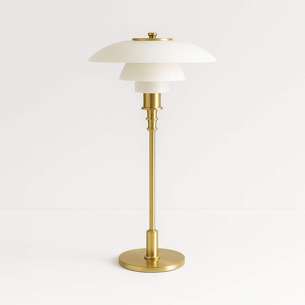 Luminária de Mesa Abajur Moderna Metal Vidro Isly - ABAZZUR™