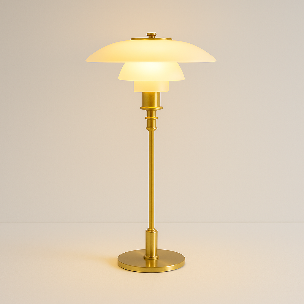 Luminária de Mesa Abajur Moderna Metal Vidro Isly - ABAZZUR™