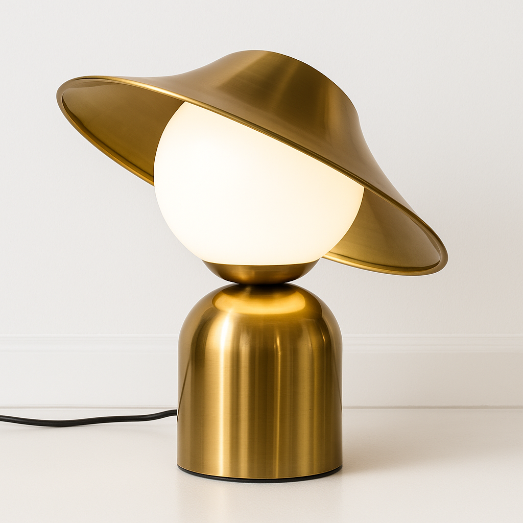 Luminária de Mesa Abajur Moderna Metal Vidro Japan - ABAZZUR™