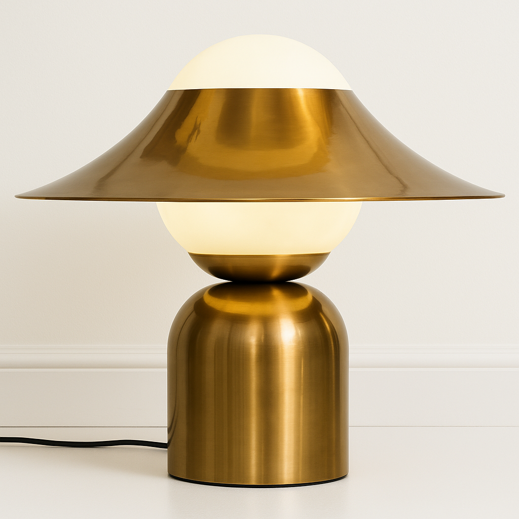 Luminária de Mesa Abajur Moderna Metal Vidro Japan - ABAZZUR™