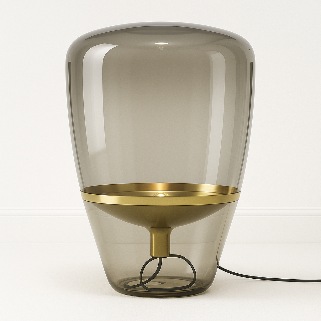 Luminária de Mesa Abajur Moderna Metal Vidro Marill - ABAZZUR™