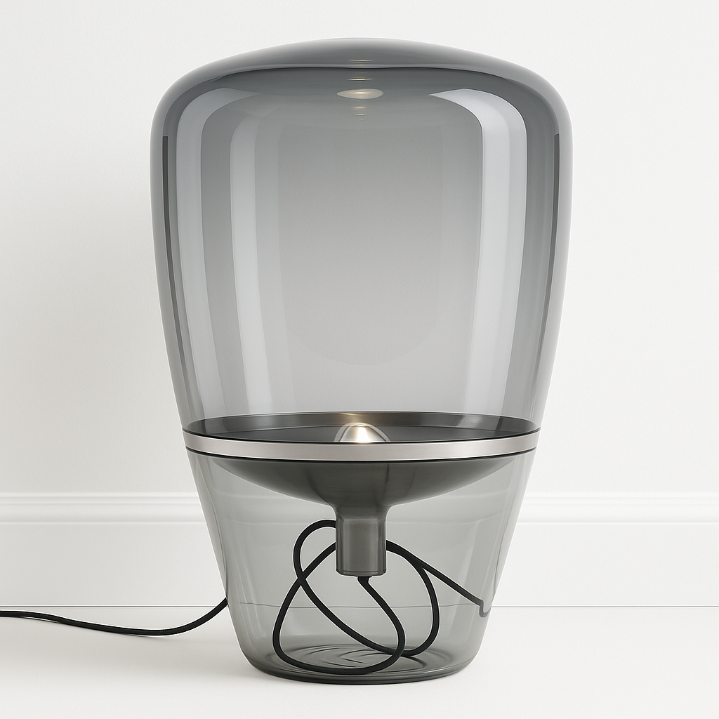 Luminária de Mesa Abajur Moderna Metal Vidro Marill - ABAZZUR™