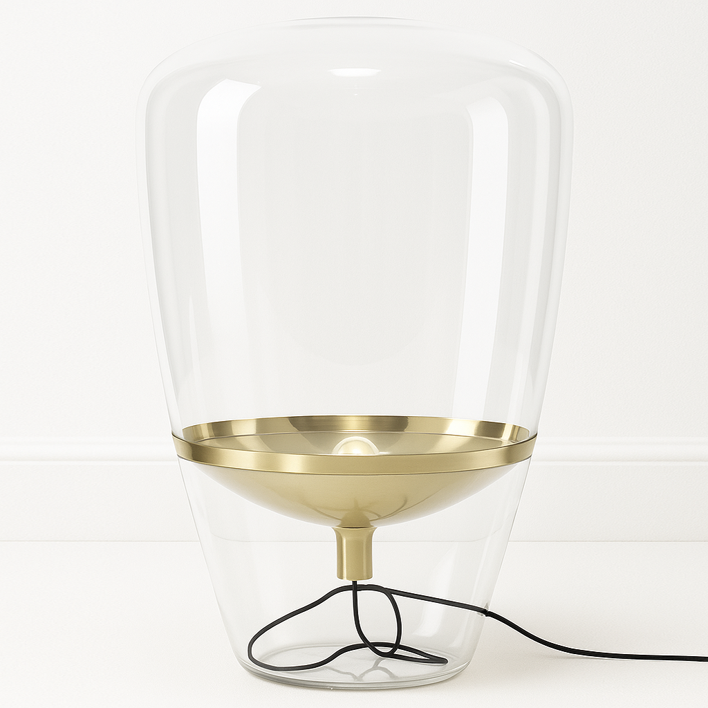 Luminária de Mesa Abajur Moderna Metal Vidro Marill - ABAZZUR™