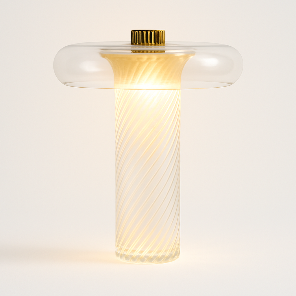 Luminária de Mesa Abajur Moderna Metal Vidro Mincci - ABAZZUR™