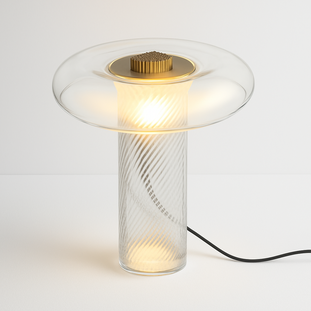 Luminária de Mesa Abajur Moderna Metal Vidro Mincci - ABAZZUR™
