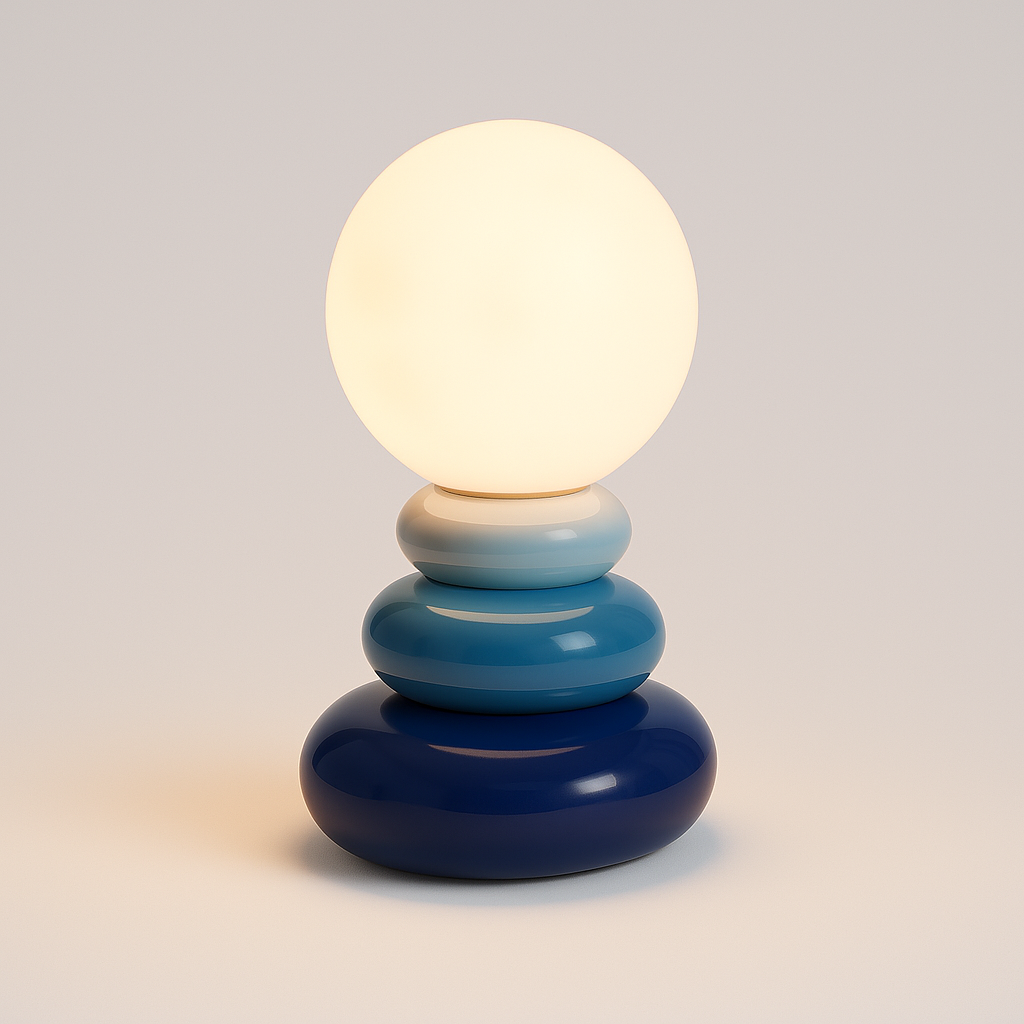 Luminária de Mesa Abajur Moderna Minimalista LED Cerâmica Vidro Chloe - ABAZZUR™