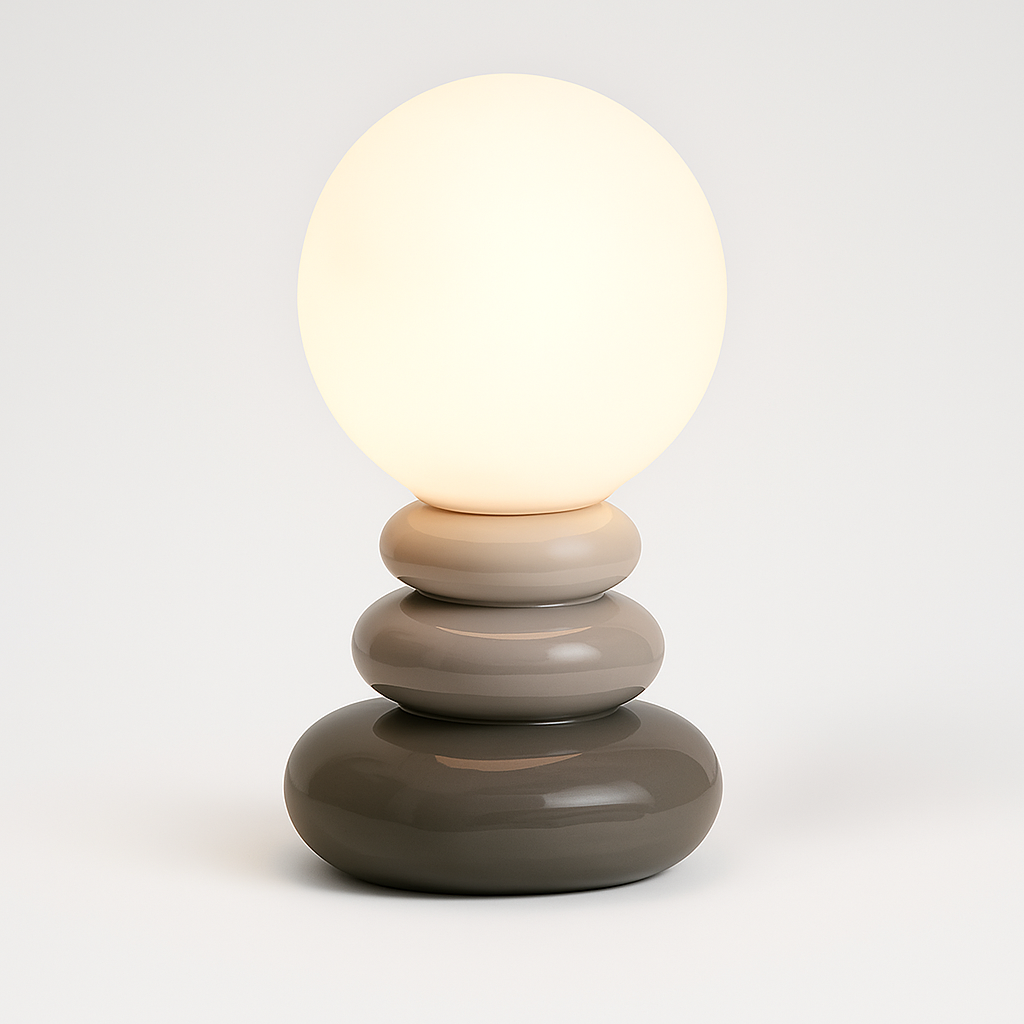 Luminária de Mesa Abajur Moderna Minimalista LED Cerâmica Vidro Chloe - ABAZZUR™