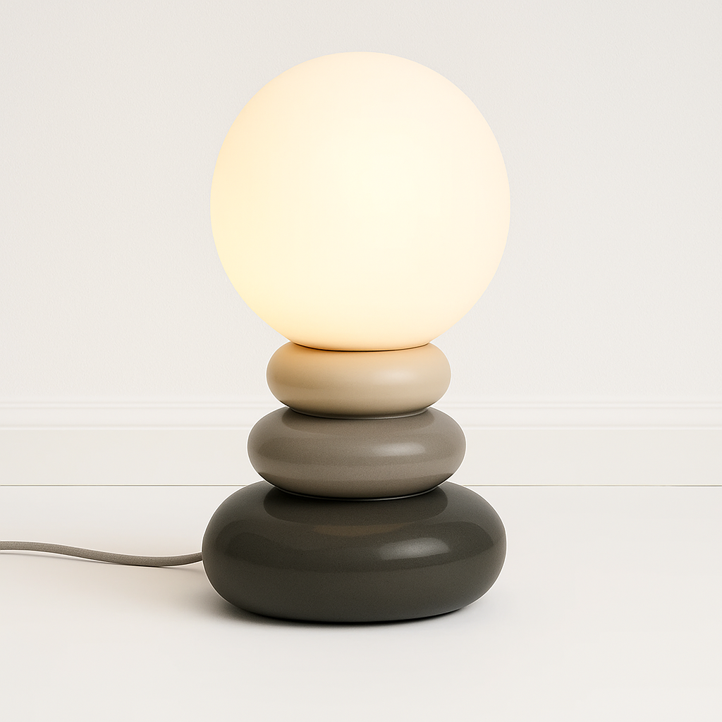 Luminária de Mesa Abajur Moderna Minimalista LED Cerâmica Vidro Chloe - ABAZZUR™