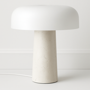 Luminária de Mesa Abajur Moderna Minimalista Leitura LED Mármore Vidro Musha - ABAZZUR™