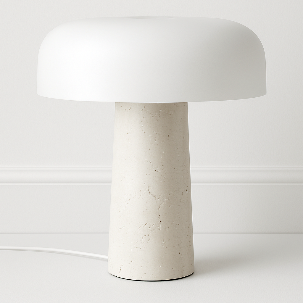 Luminária de Mesa Abajur Moderna Minimalista Leitura LED Mármore Vidro Musha - ABAZZUR™