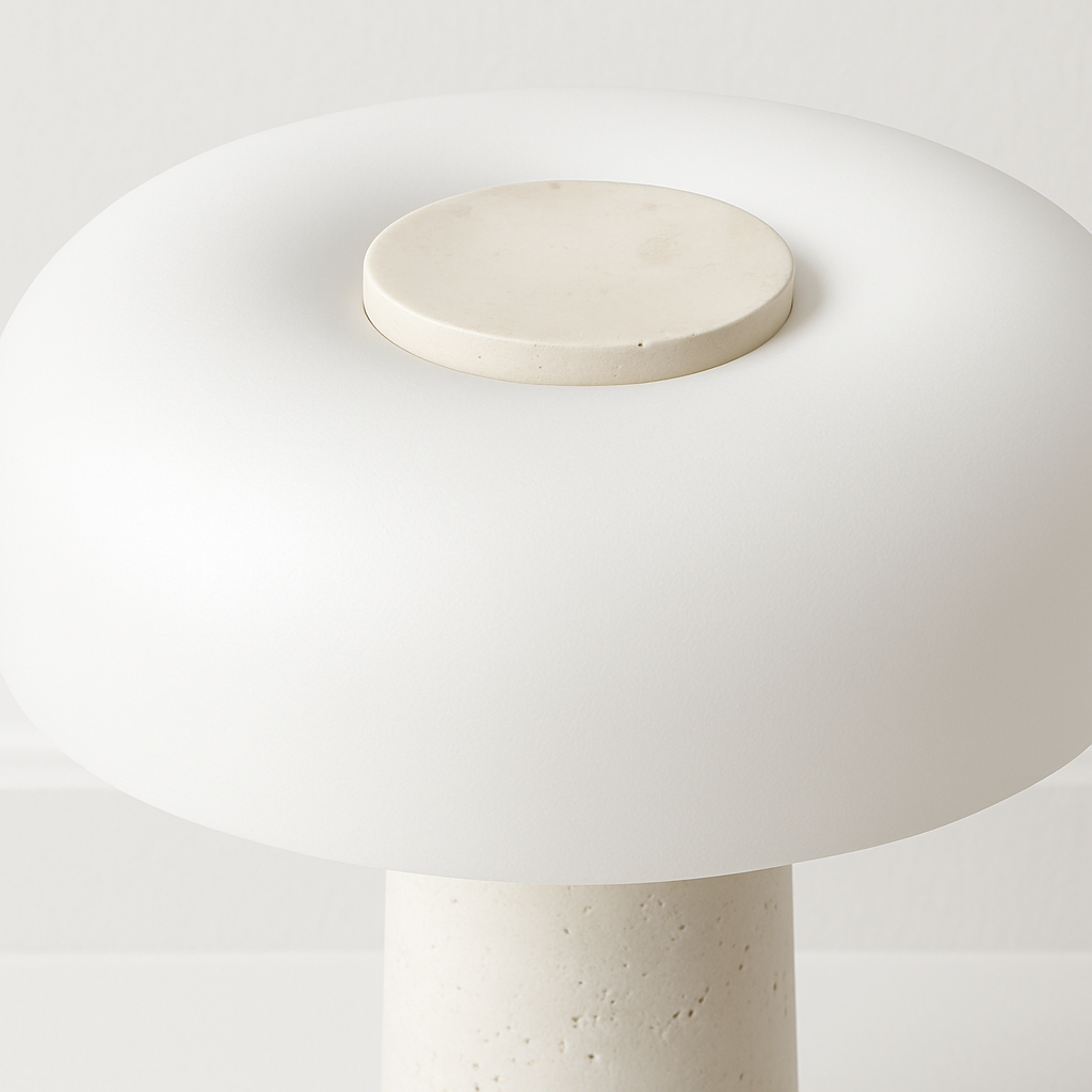 Luminária de Mesa Abajur Moderna Minimalista Leitura LED Mármore Vidro Musha - ABAZZUR™