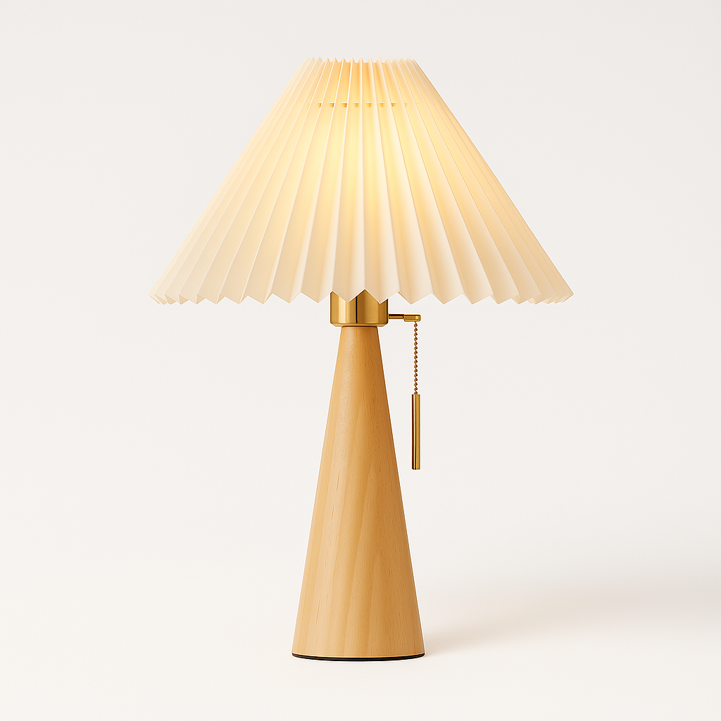 Luminária de Mesa Abajur Moderna Minimalista Madeira Taillow - ABAZZUR™