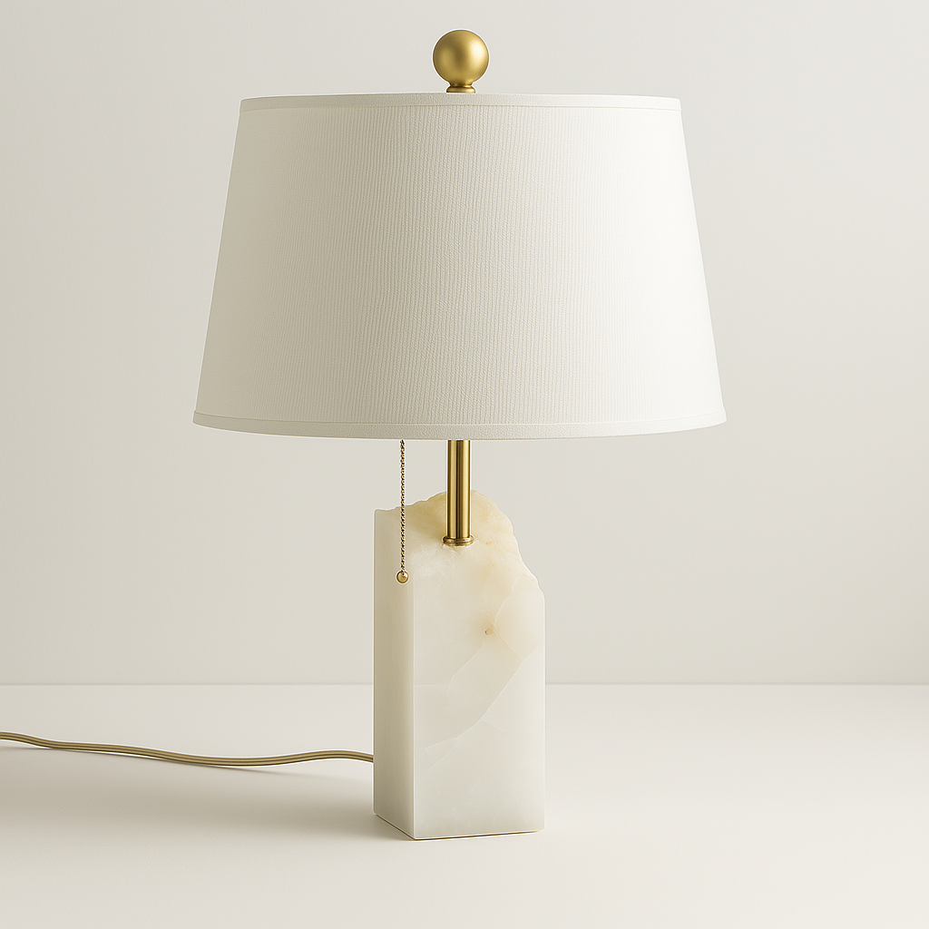 Luminária de Mesa Abajur Moderna Minimalista Mármore Tecido Chinder - ABAZZUR™