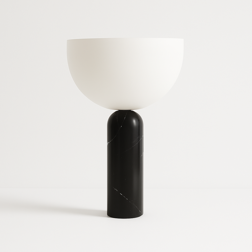 Luminária de Mesa Abajur Moderna Minimalista Mármore Vidro Yuzo - ABAZZUR™