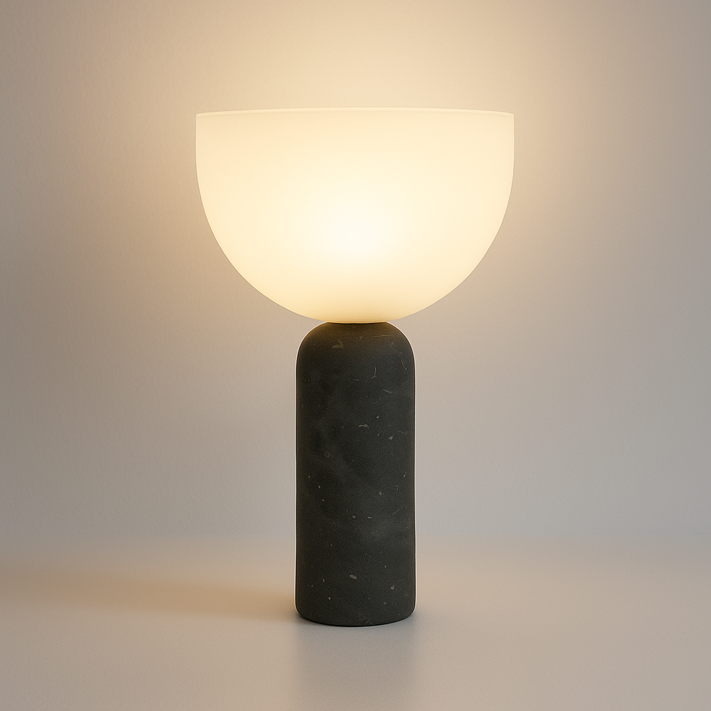 Luminária de Mesa Abajur Moderna Minimalista Mármore Vidro Yuzo - ABAZZUR™