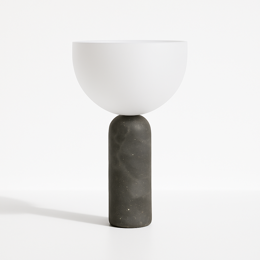 Luminária de Mesa Abajur Moderna Minimalista Mármore Vidro Yuzo - ABAZZUR™