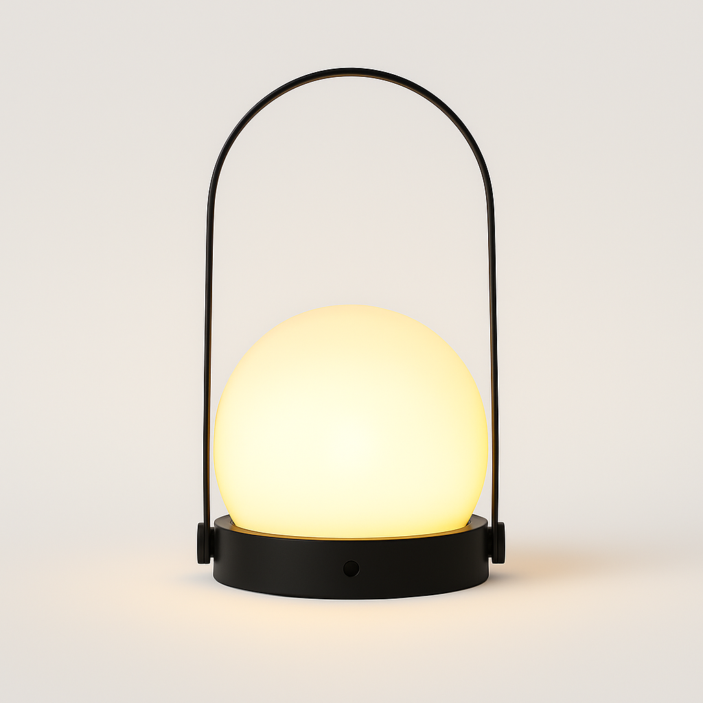 Luminária de Mesa Abajur Moderna Minimalista Metal Vidro Arcan - ABAZZUR™