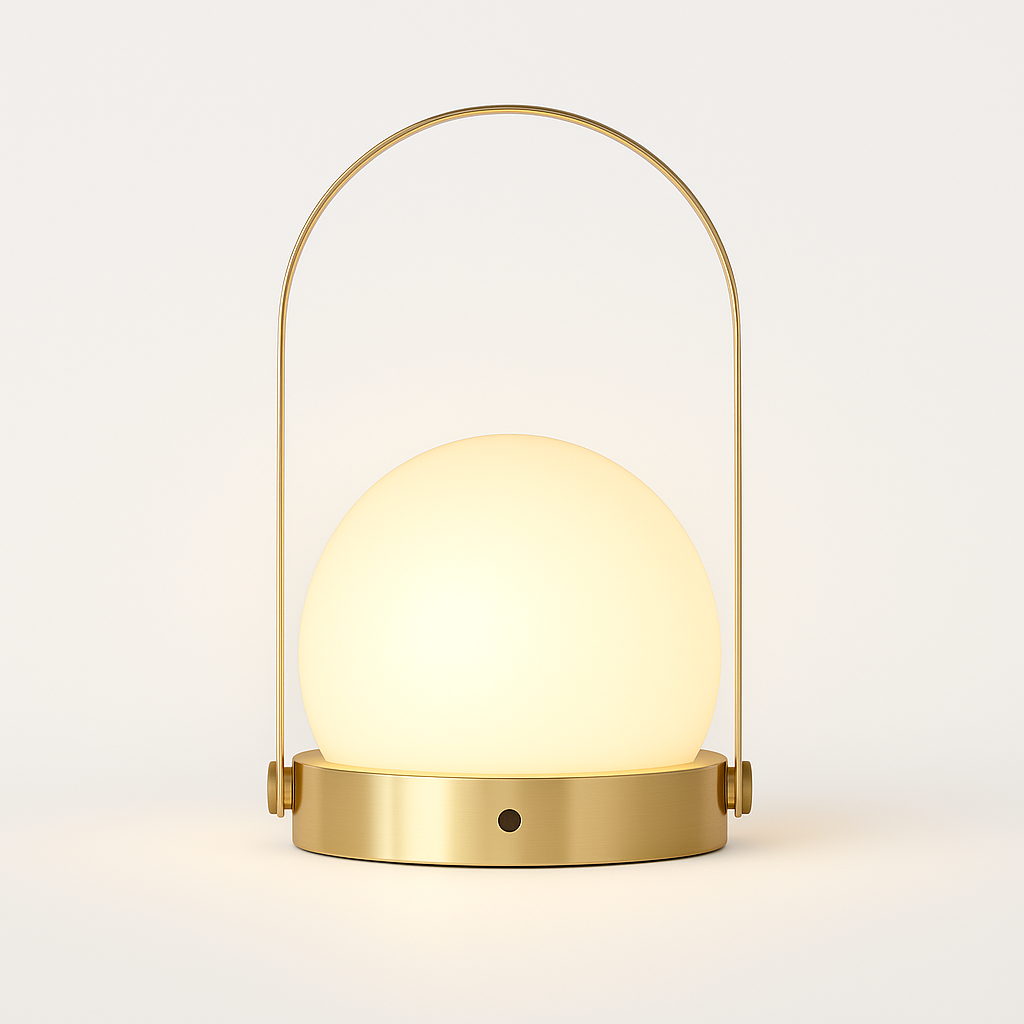 Luminária de Mesa Abajur Moderna Minimalista Metal Vidro Arcan - ABAZZUR™