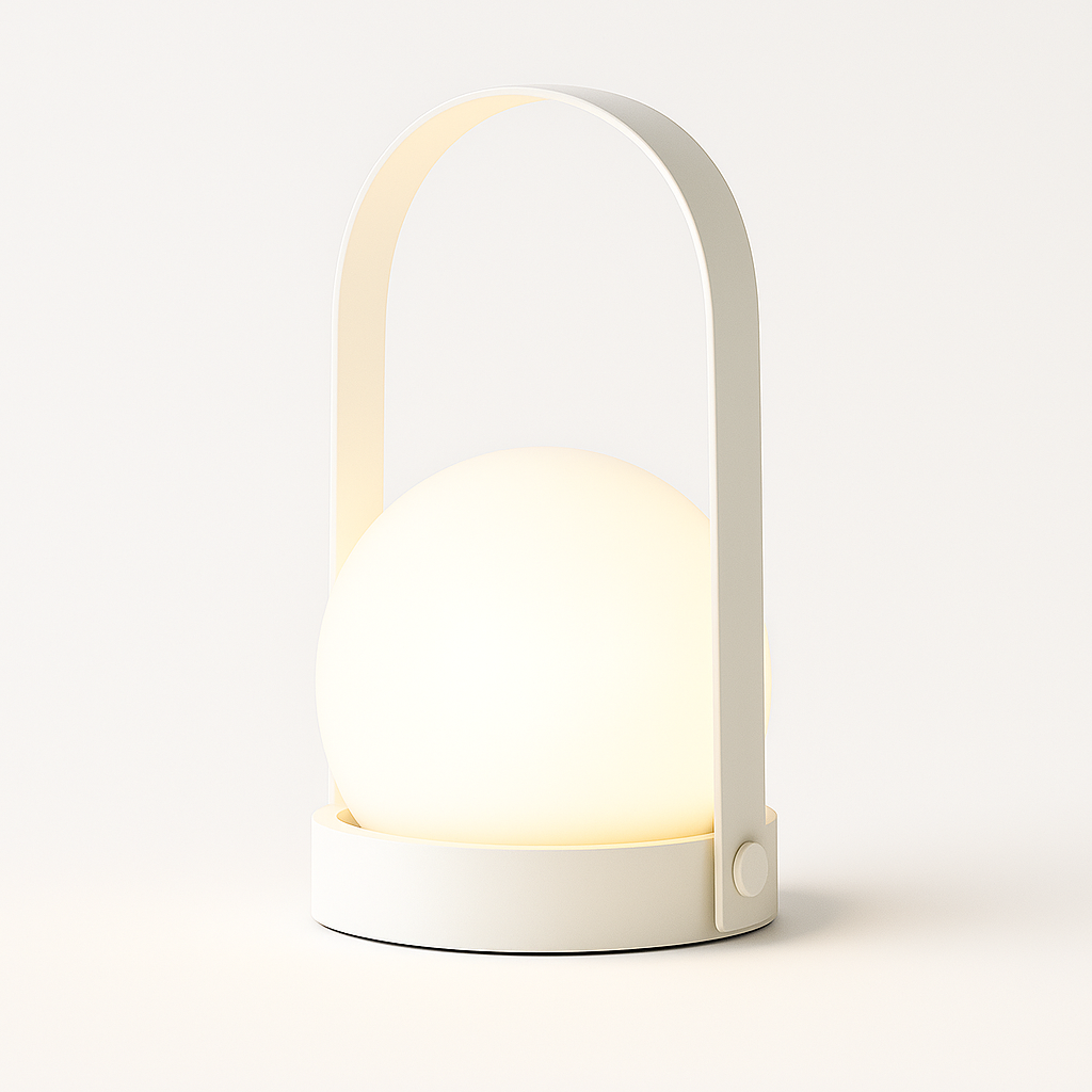Luminária de Mesa Abajur Moderna Minimalista Metal Vidro Arcan - ABAZZUR™