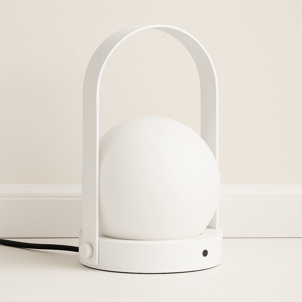 Luminária de Mesa Abajur Moderna Minimalista Metal Vidro Arcan - ABAZZUR™