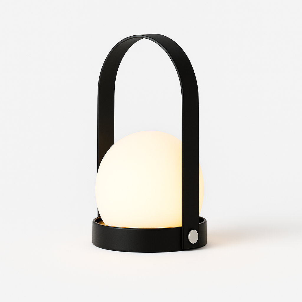 Luminária de Mesa Abajur Moderna Minimalista Metal Vidro Arcan - ABAZZUR™