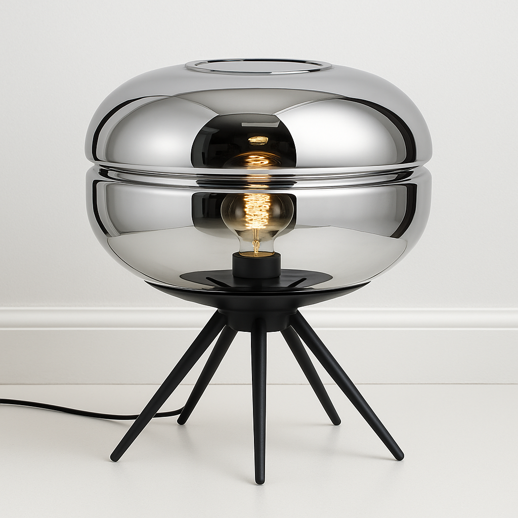 Luminária de Mesa Abajur Moderna Minimalista Metal Vidro Gothi - ABAZZUR™
