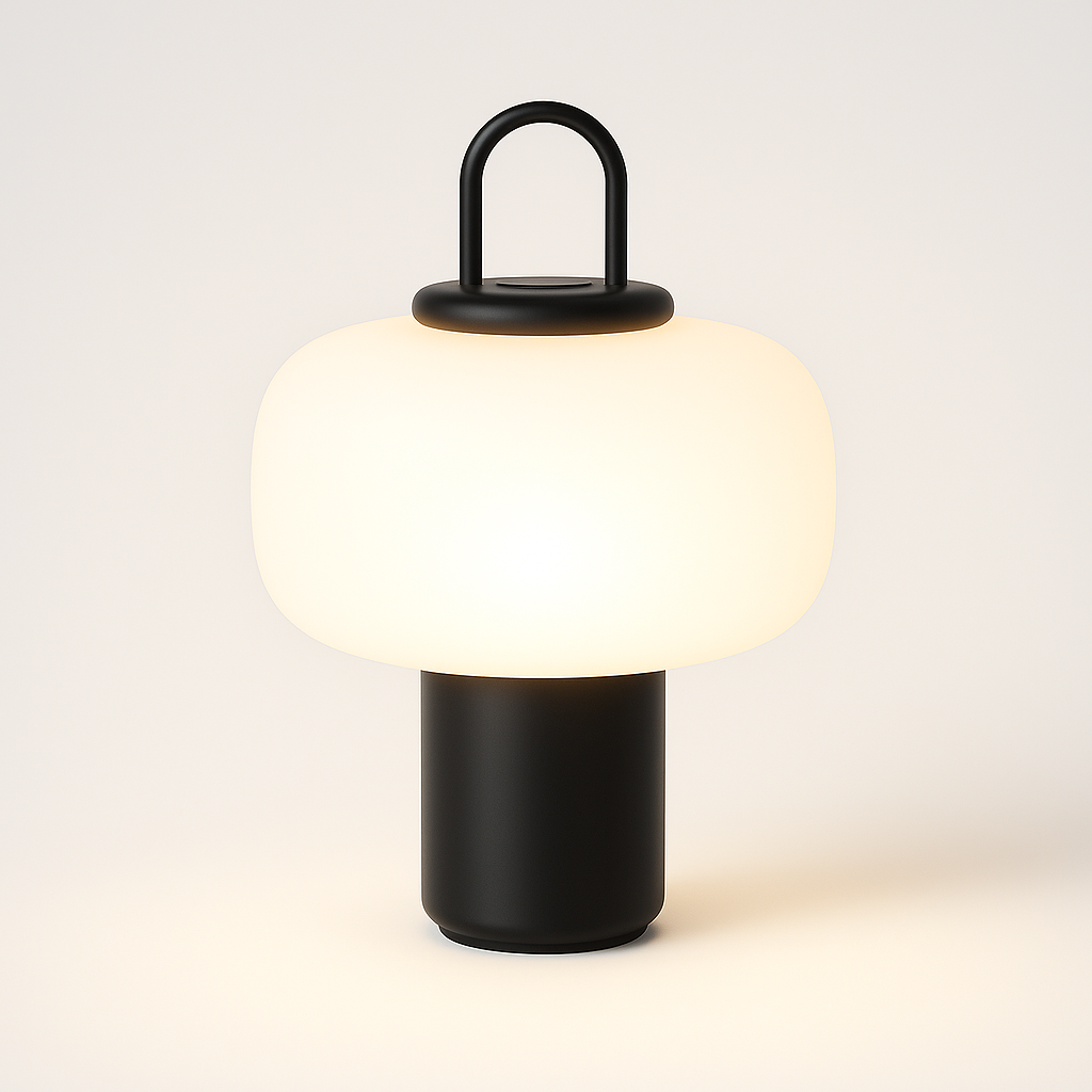 Luminária de Mesa Abajur Moderna Minimalista Metal Vidro Nema - ABAZZUR™