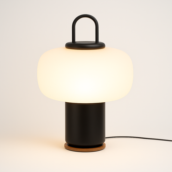 Luminária de Mesa Abajur Moderna Minimalista Metal Vidro Nema - ABAZZUR™