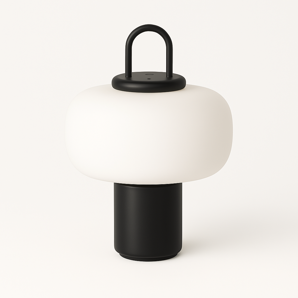 Luminária de Mesa Abajur Moderna Minimalista Metal Vidro Nema - ABAZZUR™