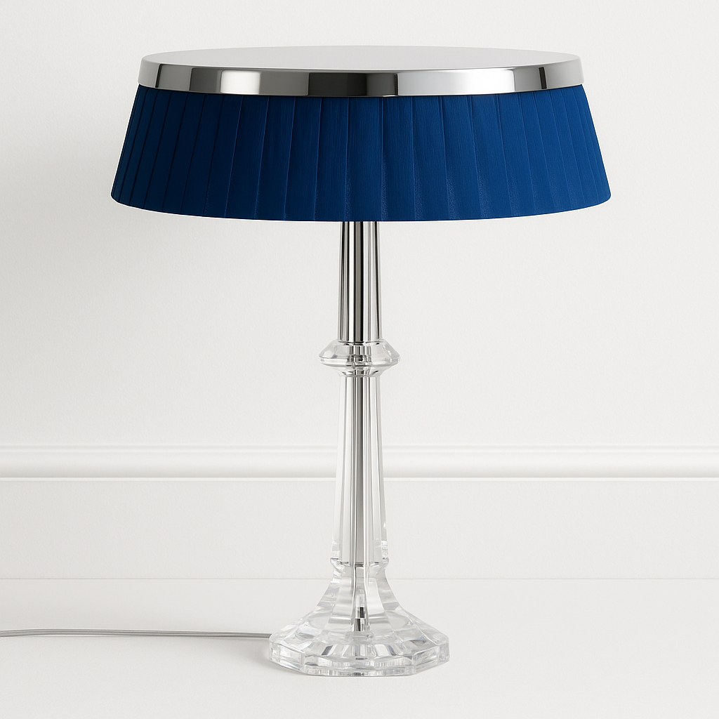 Luminária de Mesa Abajur Moderna Minimalista Metal Vidro Tecido Sina - ABAZZUR™